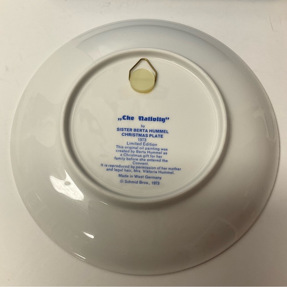 vtg HUMMEL - SCHMID BROTHERS Limited Edition 1973 Christmas Plate - The Nativity - Picture 4 of 6